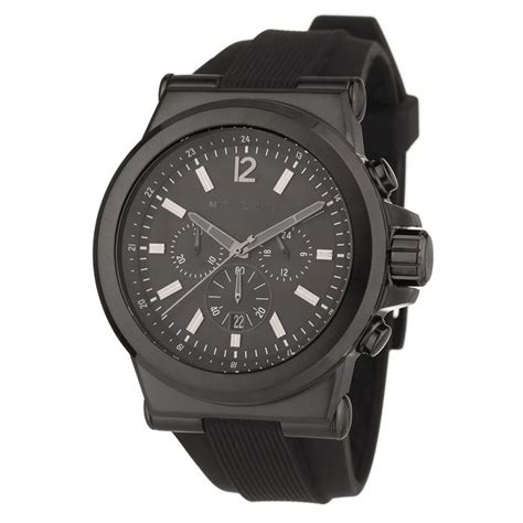 montre noir 10 atm michael kors avec bracelt en caoutchout